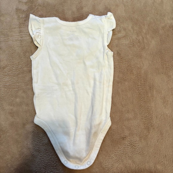 Carter's Baby Girl Bodysuits Lot (3) – Size 6M | Mint Green, White & Bunny Print - Picture 7 of 12